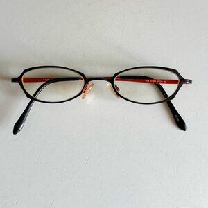 Bevel Eyewear 8516 Storm Titanium Frames – Black/Rust Orange – Handmade in Japan
